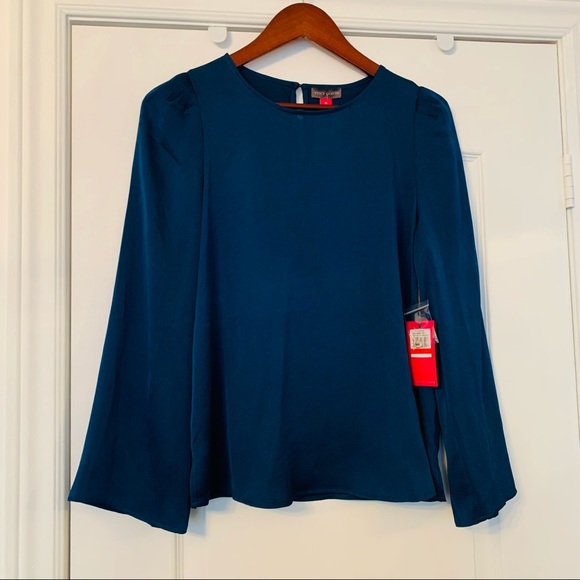 NWT VINCE CAMUTO • Jewel tone silky light top • Sz XS - Picture 4 of 8